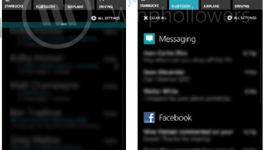 Noi imagini "scapate" cu Centrul de Notificari din Windows Phone 8.1 centru de notifiicari