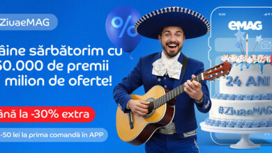 Reduceri importante de ziua eMAG (24 ani de la debutul in Romania) Reduceri importante de ziua eMAG (24 ani de la debutul in Romania)